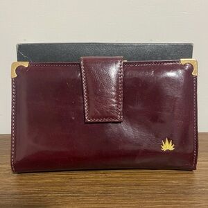 Victory-Vintage burgundy leather wallet